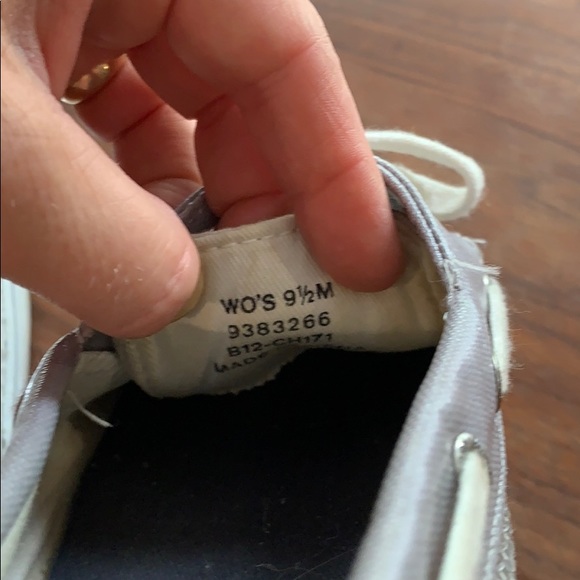 Silver Sequined Sperry Topsiders - Picture 5 of 6